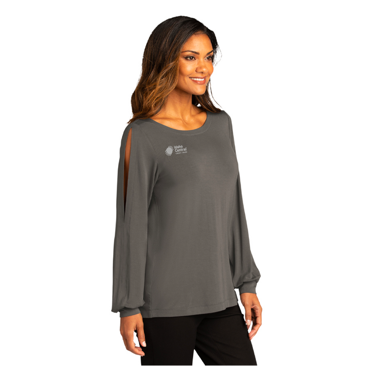 Port Authority Ladies Luxe Knit Jewel Neck Top - Closeout